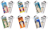 Puerto Rico FootWhere® Souvenir Zipper-Pulls. 6 Piece Set. Made in USA - FootWhere® Souvenir Shop