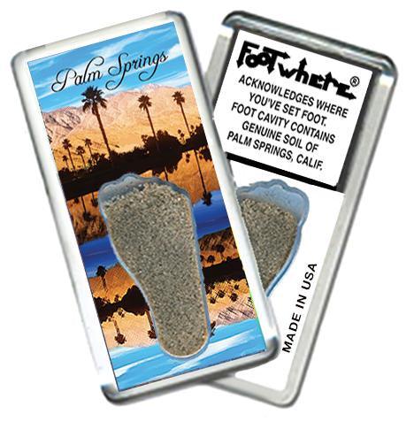 Palm Springs, CA FootWhere® Souvenir Fridge Magnet. Made in USA-FootWhere® Souvenirs
