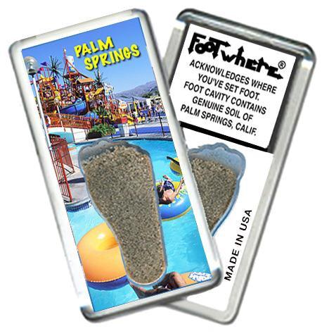 Palm Springs, CA FootWhere® Souvenir Fridge Magnet. Made in USA-FootWhere® Souvenirs