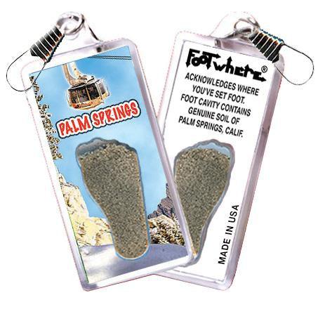 Palm Springs FootWhere® Souvenir Zipper-Pull. Made in USA-FootWhere® Souvenirs