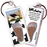 Pennsylvania FootWhere@ Souvenir Key Chain. Made in USA-FootWhere® Souvenirs