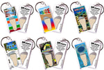 Load image into Gallery viewer, Belize FootWhere® Souvenir Keychains. 6 Piece Set. Made in USA - FootWhere® Souvenir Shop
