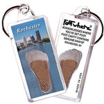 Load image into Gallery viewer, Rochester FootWhere® Souvenir Keychains. 6 Piece Set. Made in USA-FootWhere® Souvenirs
