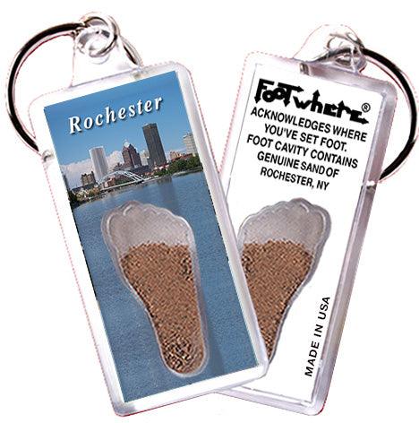 Rochester FootWhere® Souvenir Keychains. 6 Piece Set. Made in USA-FootWhere® Souvenirs