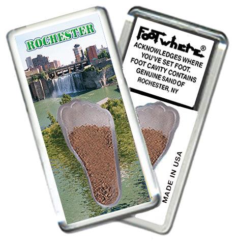 Rochester FootWhere® Souvenir Fridge Magnets. 6 Piece Set. Made in USA-FootWhere® Souvenirs