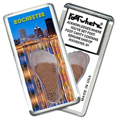 Rochester FootWhere® Souvenir Fridge Magnets. 6 Piece Set. Made in USA-FootWhere® Souvenirs
