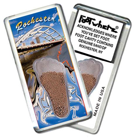 Rochester FootWhere® Souvenir Fridge Magnets. 6 Piece Set. Made in USA-FootWhere® Souvenirs
