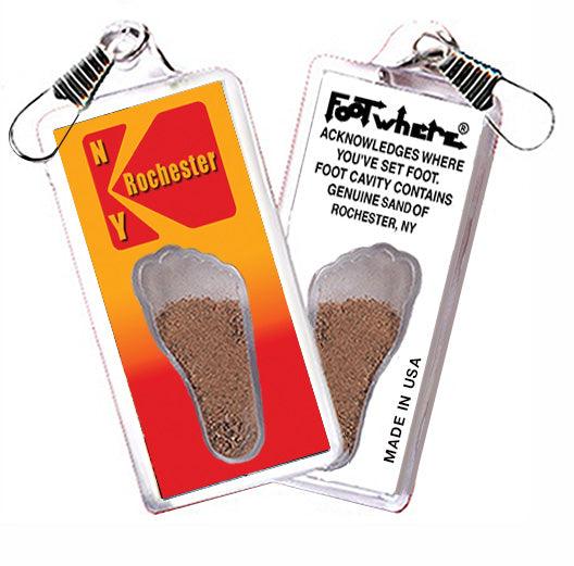 Rochester FootWhere® Souvenir Zipper-Pulls. 6 Piece Set. Made in USA-FootWhere® Souvenirs