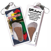 Rochester, NY FootWhere® Souvenir Zipper-Pull. Made in USA-FootWhere® Souvenirs