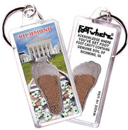 Richmond FootWhere® Souvenir Keychains. 6 Piece Set. Made in USA-FootWhere® Souvenirs