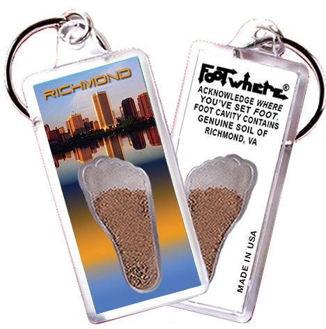 Richmond FootWhere® Souvenir Keychain. Made in USA-FootWhere® Souvenirs
