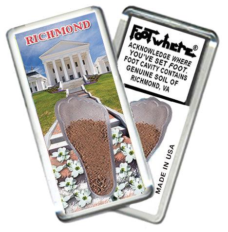 Richmond, VA FootWhere® Souvenir Fridge Magnet. Made in USA-FootWhere® Souvenirs