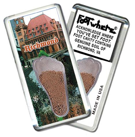 Richmond FootWhere® Souvenir Fridge Magnets. 6 Piece Set. Made in USA-FootWhere® Souvenirs