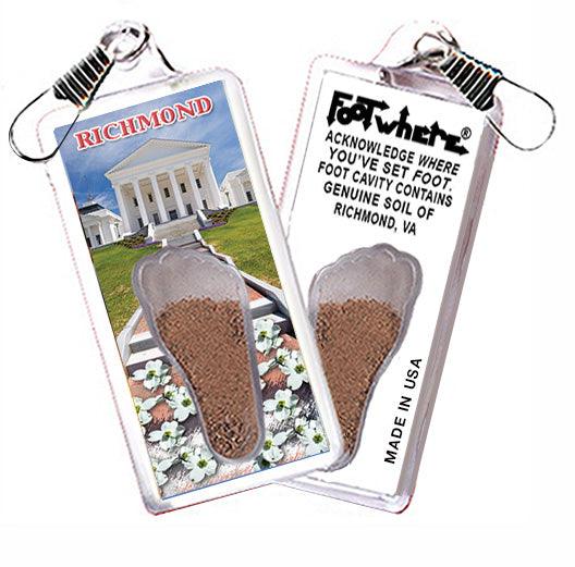 Richmond FootWhere® Souvenir Zipper-Pull. Made in USA-FootWhere® Souvenirs