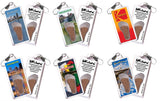 Rochester FootWhere® Souvenir Zipper-Pulls. 6 Piece Set. Made in USA-FootWhere® Souvenirs