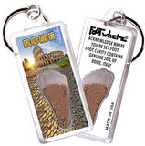 Rome, Italy FootWhere® Souvenir Keychain. Made in USA-FootWhere® Souvenirs