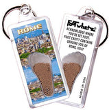 Rome, Italy FootWhere® Souvenir Keychain. Made in USA-FootWhere® Souvenirs