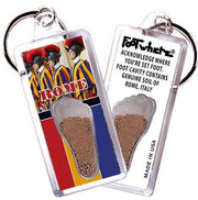 Rome, Italy FootWhere® Souvenir Keychain. Made in USA-FootWhere® Souvenirs
