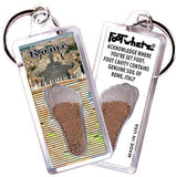 Rome, Italy FootWhere® Souvenir Keychain. Made in USA-FootWhere® Souvenirs