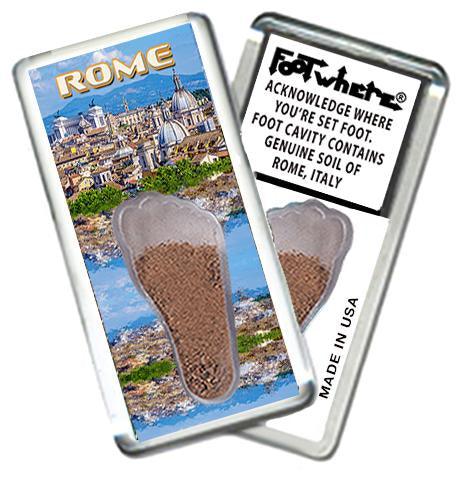 Rome, Italy FootWhere® Souvenir Fridge Magnet. Made in USA-FootWhere® Souvenirs