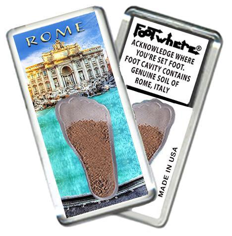 Rome, Italy FootWhere® Souvenir Fridge Magnet. Made in USA-FootWhere® Souvenirs