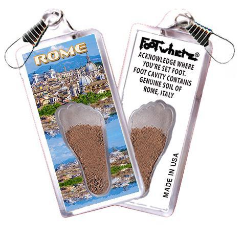 Rome, Italy FootWhere® Souvenir Zipper-Pull. Made in USA-FootWhere® Souvenirs