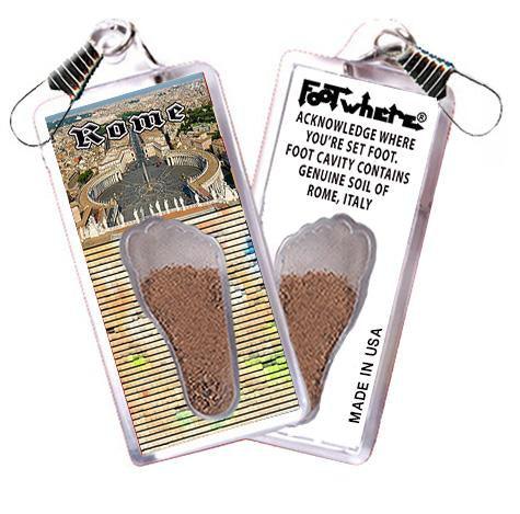 Rome, Italy FootWhere® Souvenir Zipper-Pull. Made in USA-FootWhere® Souvenirs