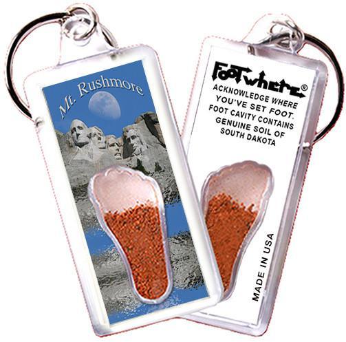 Mt. Rushmore FootWhere® Souvenir Key Chain. Made in USA-FootWhere® Souvenirs