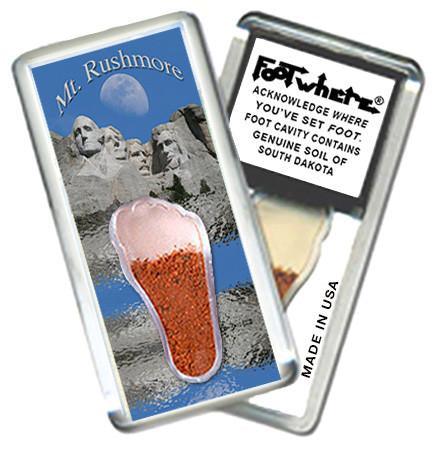 Mt. Rushmore FootWhere® Souvenir Key Chain. Made in USA-FootWhere® Souvenirs