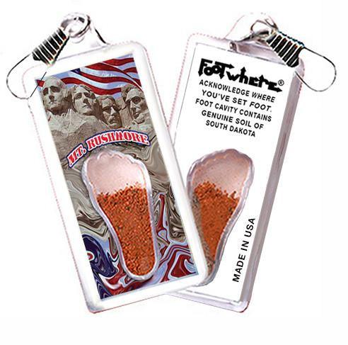 Mt. Rushmore FootWhere® Souvenir Key Chain. Made in USA-FootWhere® Souvenirs