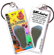 San Antonio FootWhere® Souvenir Key Chain.Made in USA-FootWhere® Souvenirs
