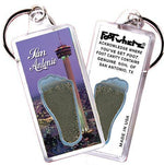 Load image into Gallery viewer, San Antonio FootWhere® Souvenir Key Chain.Made in USA-FootWhere® Souvenirs
