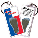San Antonio FootWhere® Souvenir Key Chain.Made in USA-FootWhere® Souvenirs