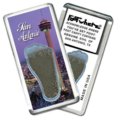 San Antonio FootWhere® Souvenir Magnet. Made in USA-FootWhere® Souvenirs
