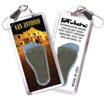Load image into Gallery viewer, San Antonio FootWhere® Souvenir Zipper-Pull. Made in USA-FootWhere® Souvenirs
