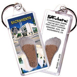 Load image into Gallery viewer, Sacramento FootWhere® Keychain. Made in USA-FootWhere® Souvenirs
