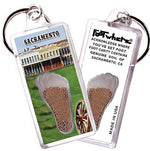 Load image into Gallery viewer, Sacramento FootWhere® Keychain. Made in USA-FootWhere® Souvenirs
