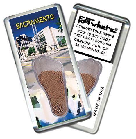 Sacramento FootWhere® Souvenir Fridge Magnet. Made in USA-FootWhere® Souvenirs