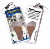 Sacramento FootWhere® Souvenir Zipper-Pull. Made in USA-FootWhere® Souvenirs