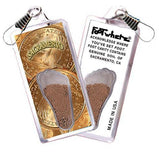 Sacramento FootWhere® Souvenir Zipper-Pull. Made in USA-FootWhere® Souvenirs