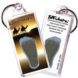 Saudi Arabia FootWhere® Souvenir Key Chain. Made in USA-FootWhere® Souvenirs