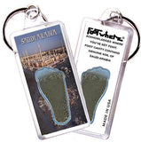 Saudi Arabia FootWhere® Souvenir Key Chain. Made in USA-FootWhere® Souvenirs