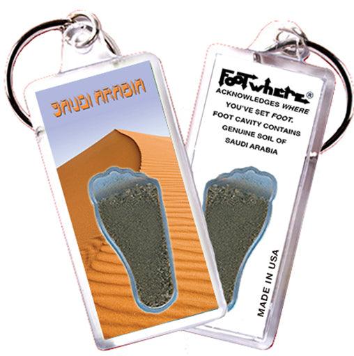 Saudi Arabia FootWhere® Souvenir Keychains. 6 Piece Set. Made in USA - FootWhere® Souvenir Shop