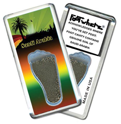 Saudi Arabia FootWhere® Souvenir Magnet. Made in USA-FootWhere® Souvenirs