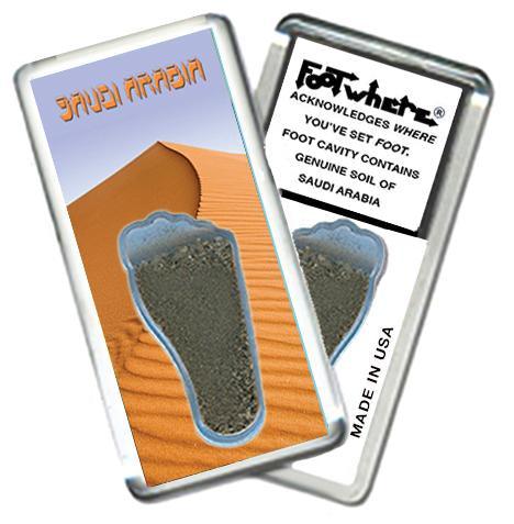 Saudi Arabia FootWhere® Souvenir Magnet. Made in USA-FootWhere® Souvenirs