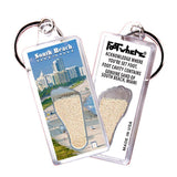 South Beach Miami FootWhere® Souvenir Keychains. 6 Piece Set. Made in USA - FootWhere® Souvenir Shop