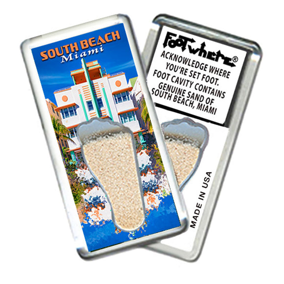 South Beach Miami FootWhere® Souvenir Magnet