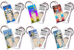 Load image into Gallery viewer, South Beach Miami FootWhere® Souvenir Keychains. 6 Piece Set. Made in USA - FootWhere® Souvenir Shop
