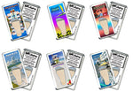 Load image into Gallery viewer, South Beach Miami FootWhere® Souvenir Fridge Magnets. 6 Piece Set. Made in USA - FootWhere® Souvenir Shop
