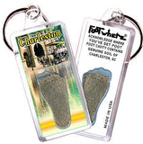 Charleston, SC FootWhere® Souvenir Key Chain. Made in USA-FootWhere® Souvenirs